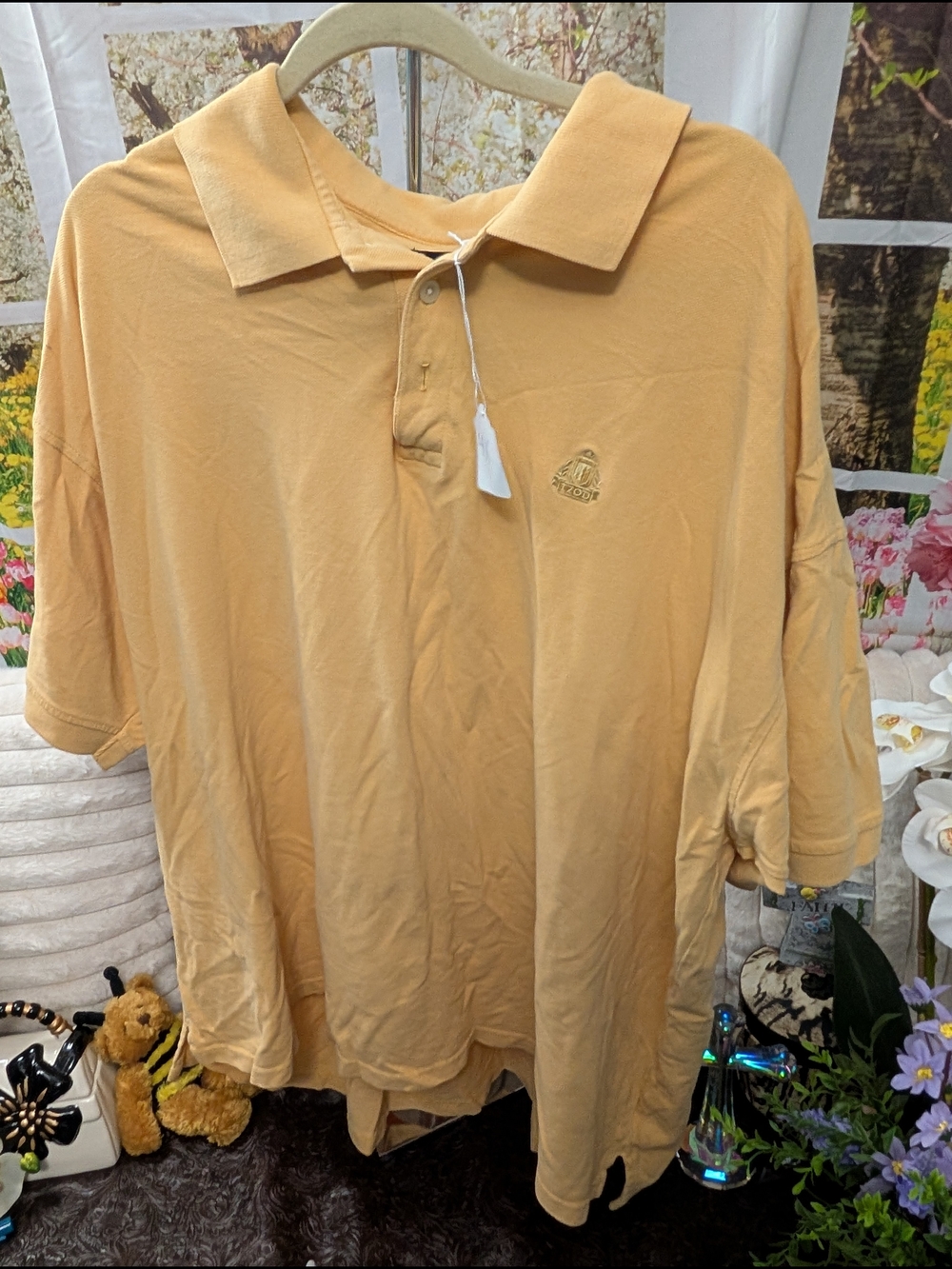 Izod Men’s Polo Shirt in Light Peach